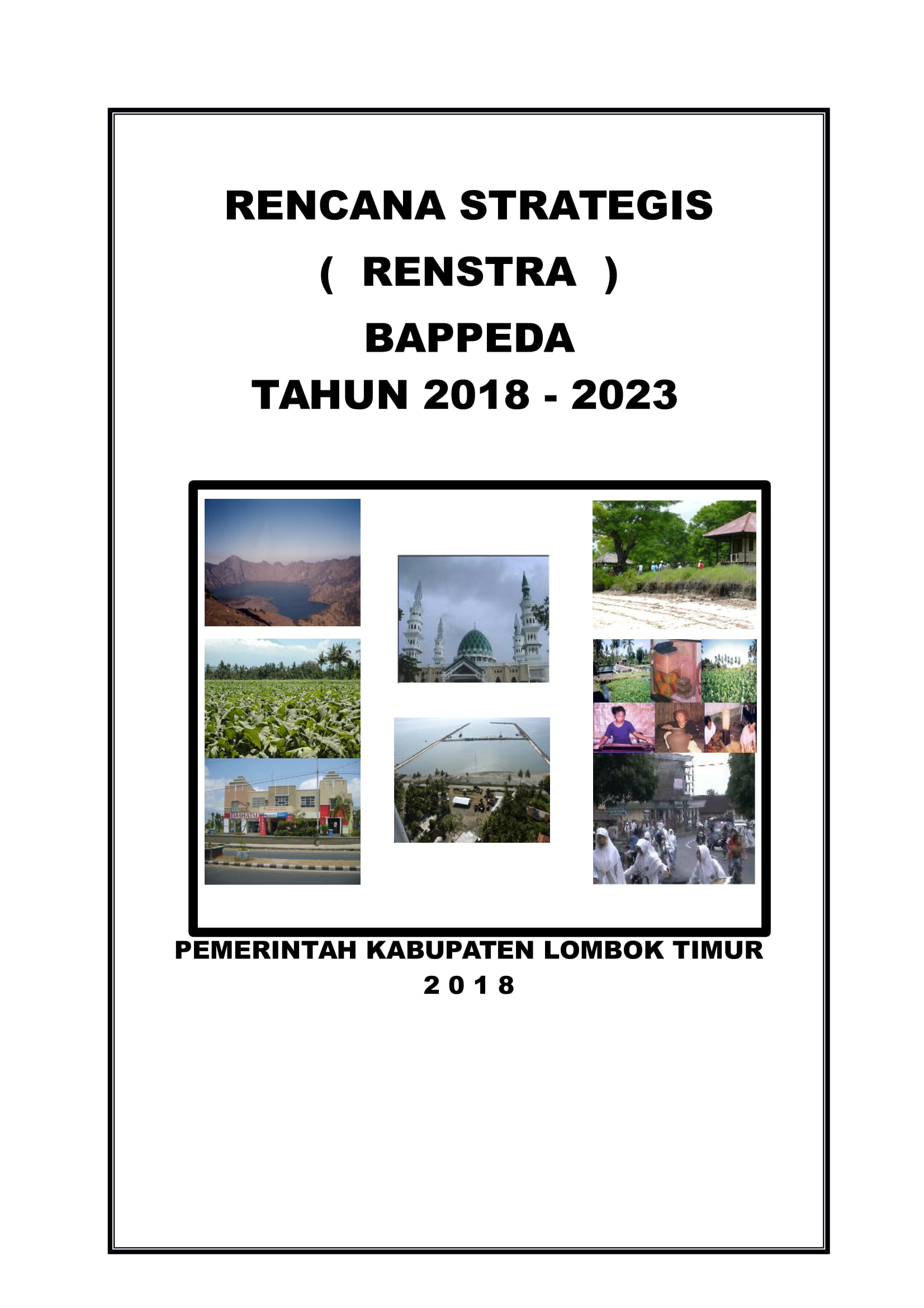 RENCANA STRATEGIS BAPPEDA LOMBOK TIMUR TAHUN 2018 - 2023